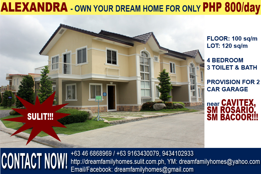 ALEXANDRA -Affordable House & Lot with 4Bdrm and 3T&B near CAVITEX