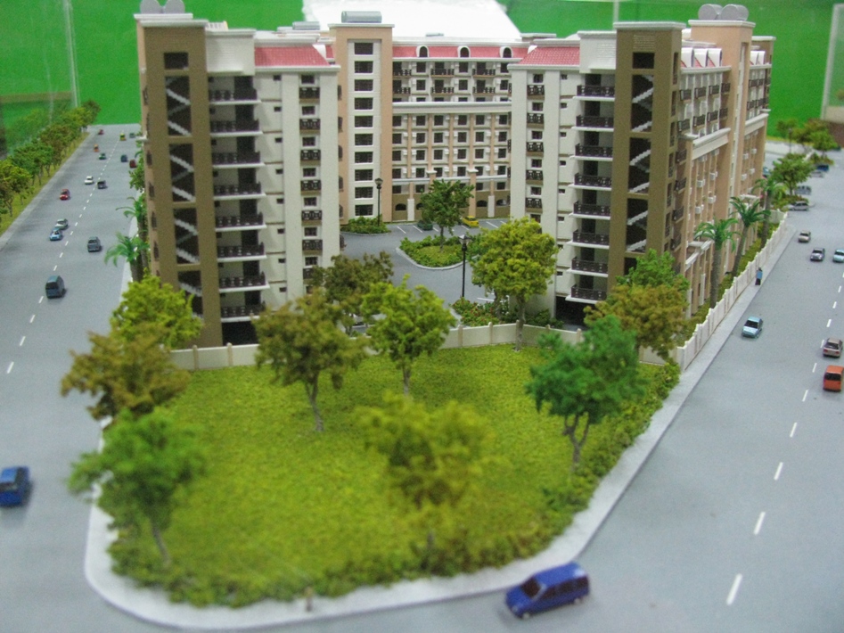 9 sotorey 9 buildings scale model