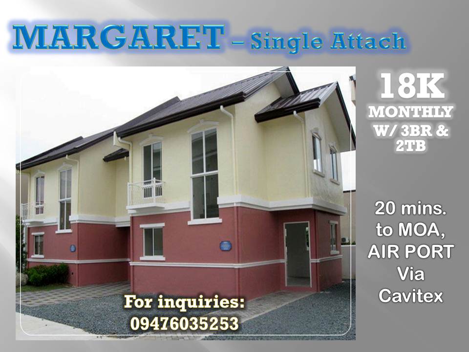 Margaret - Single Attach - 18K Monthly Near Manila