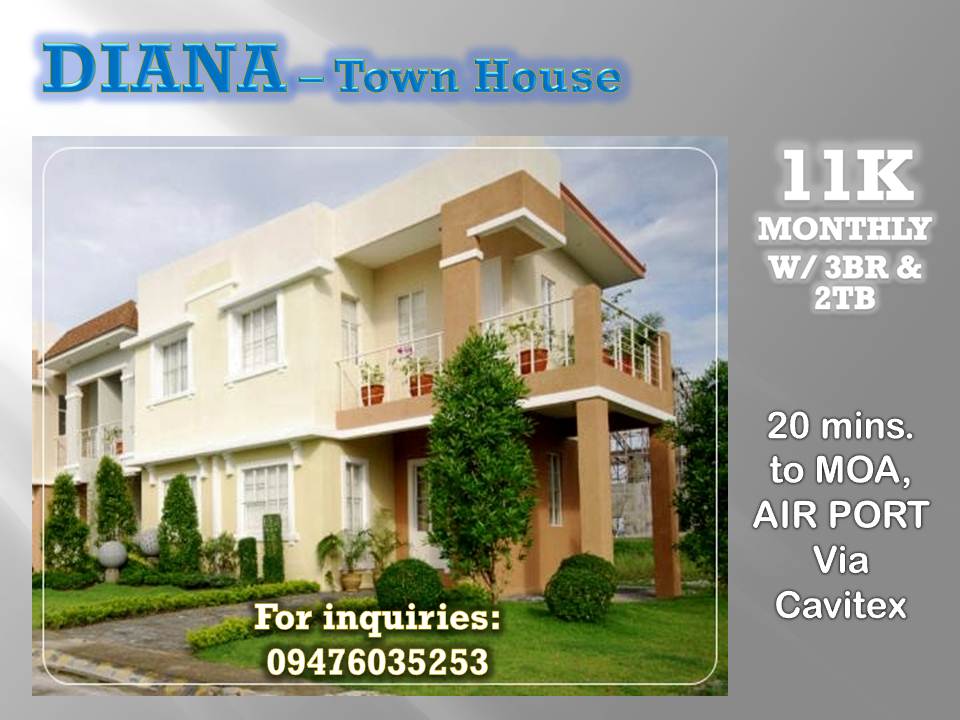 Diana - Town House - 11K Monthly Near Manila