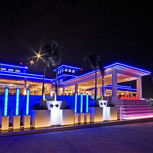 the pavilion at night