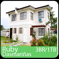 Townhouse for  Sale Ruby Model 3BR near SM Dasma 6.5k mo.