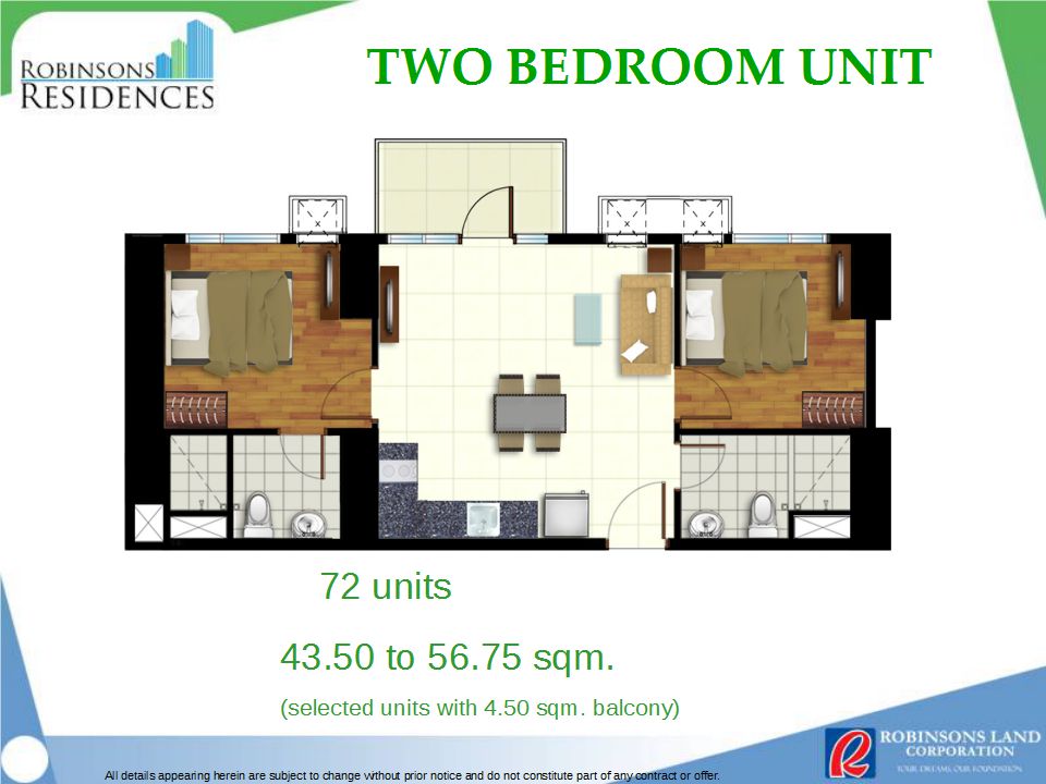 Azalea Place 2BR Floor Plan