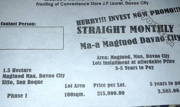 FOR SALE: Lot / Land / Farm Davao >Davao City