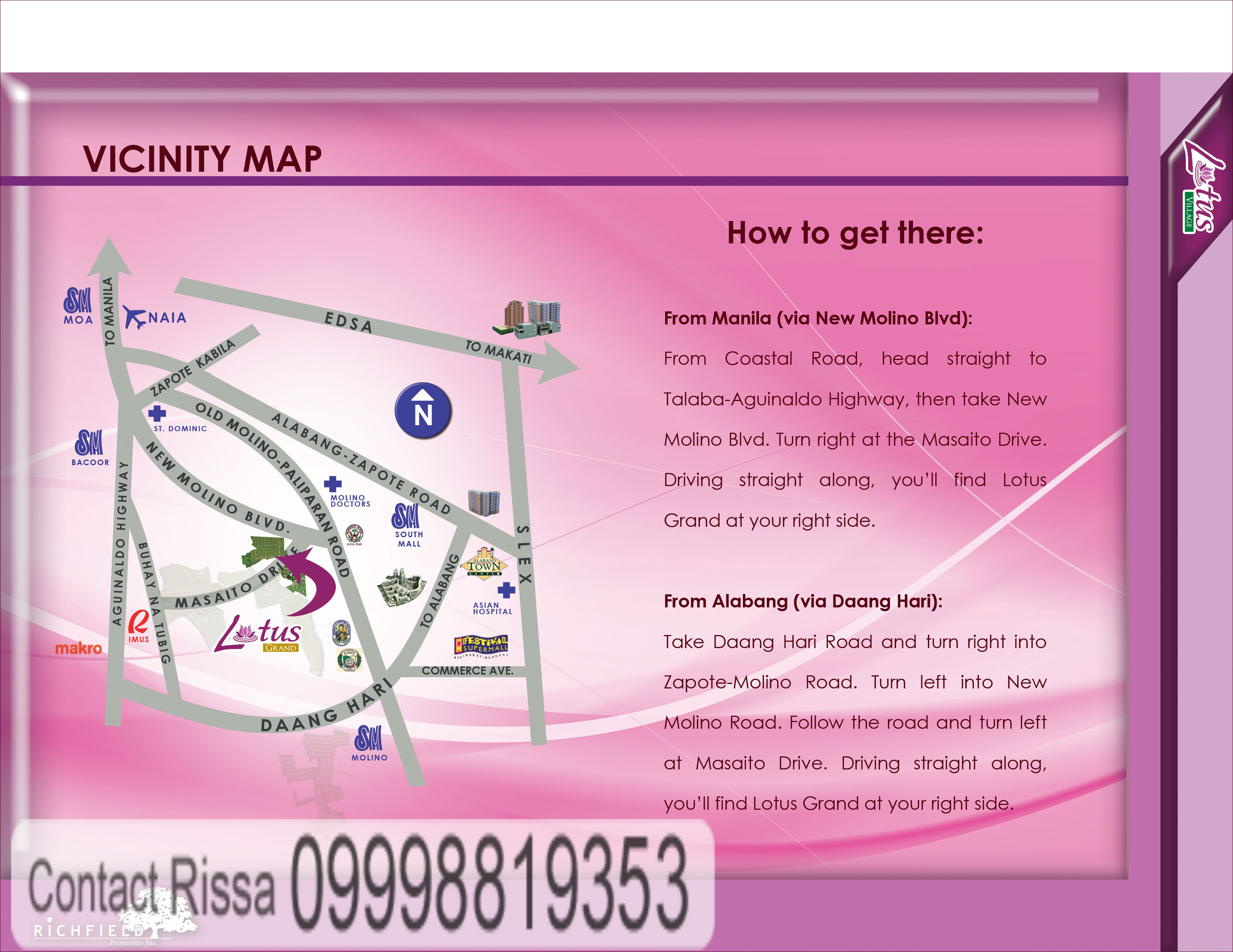 Lotus Lakeside Vicinity Map