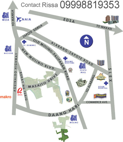 Fairgrounds Molino Bacoor Cavite Vicinity Map