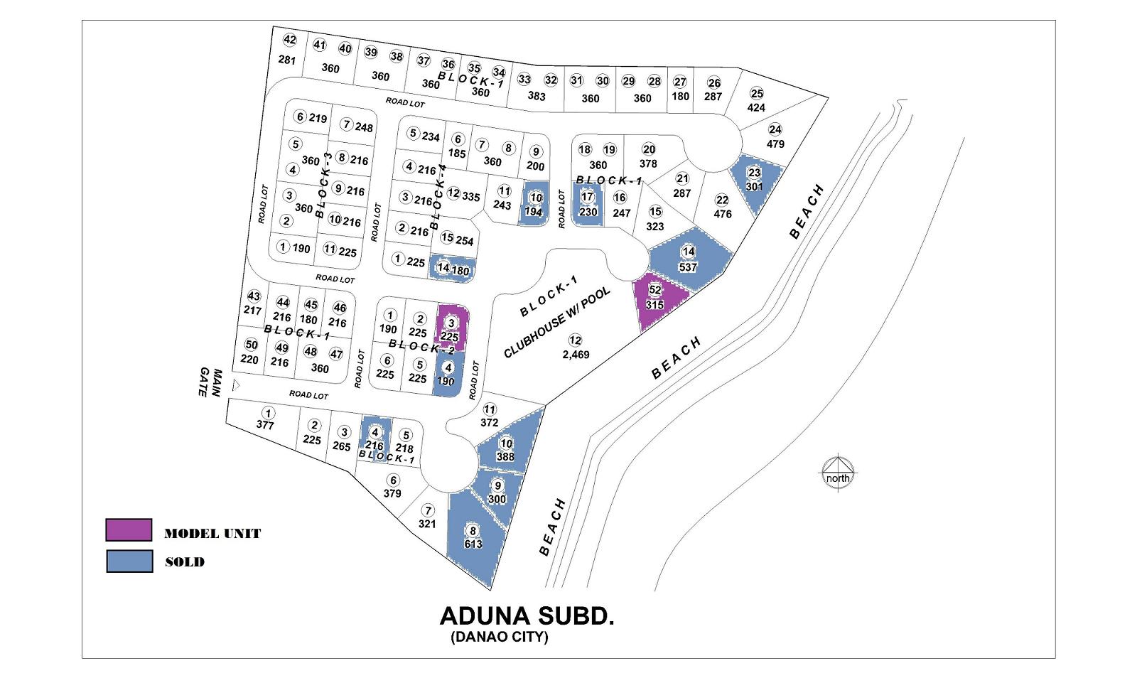 Aduna Site Devt Plan Availability as of July 2015