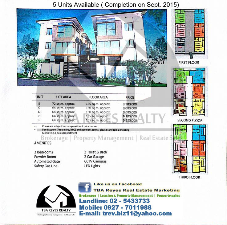 New House and Lot / Townhouse in Diliman Quezon City