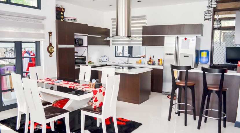 kitchen and dining area