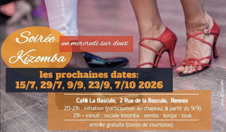 Soirée Kizomba - les mercredis à La Bascule