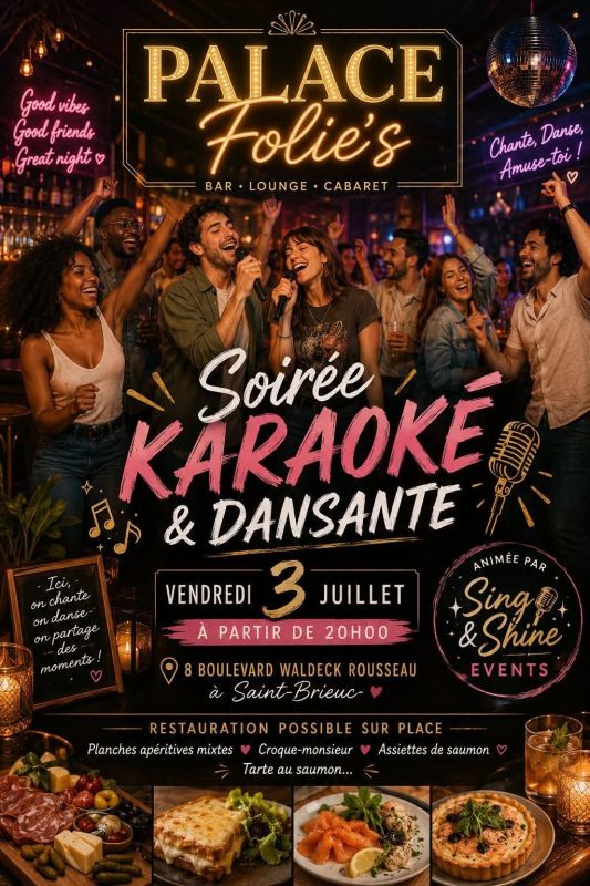 SOIREE KARAOKE- PALACE FOLIES - ST BRIEUC
