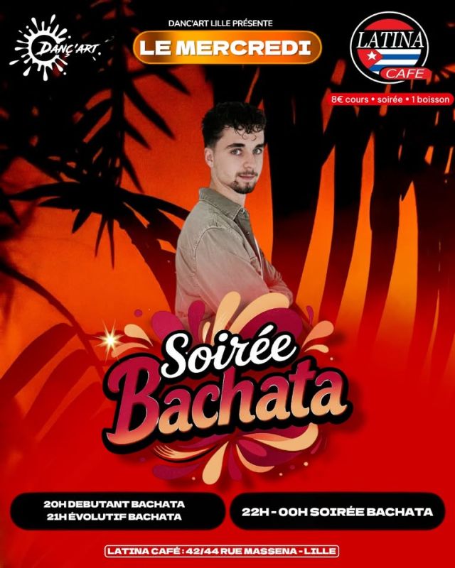 Cours & Soirée Bachata à Lille au Latina Café | le Mercredi