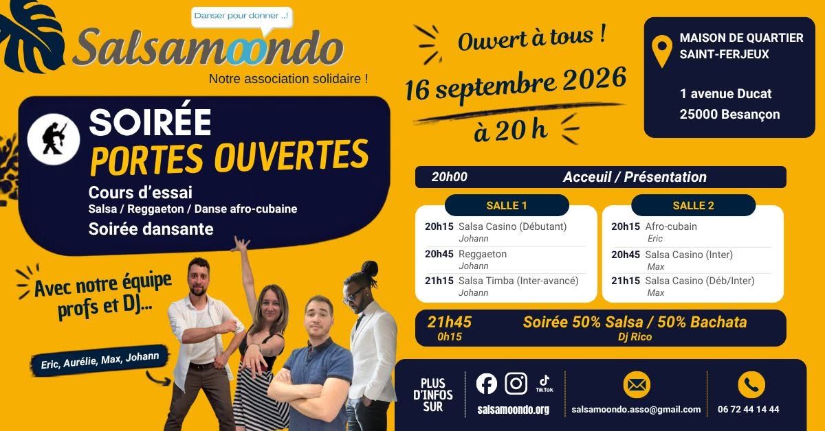 Portes ouvertes Salsamoondo + Soirée Salsa/Bachata