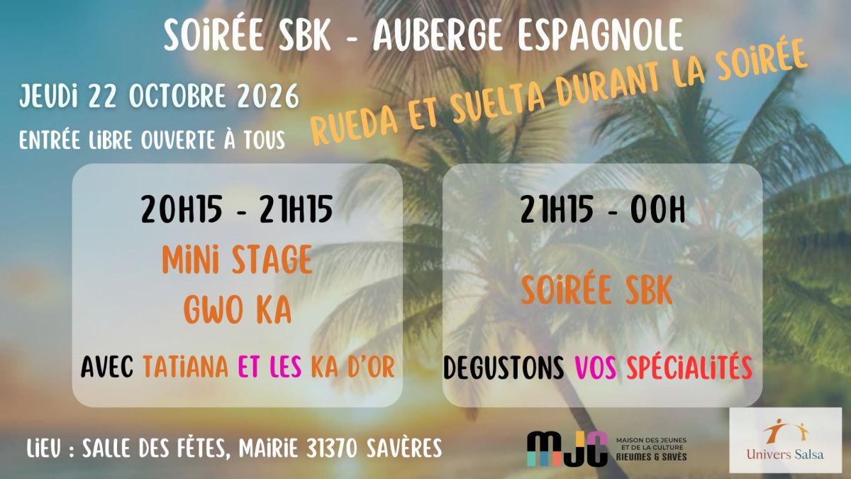 Soirée Salsa Bachata Kizomba à Savères - 1ere de la Saison 14