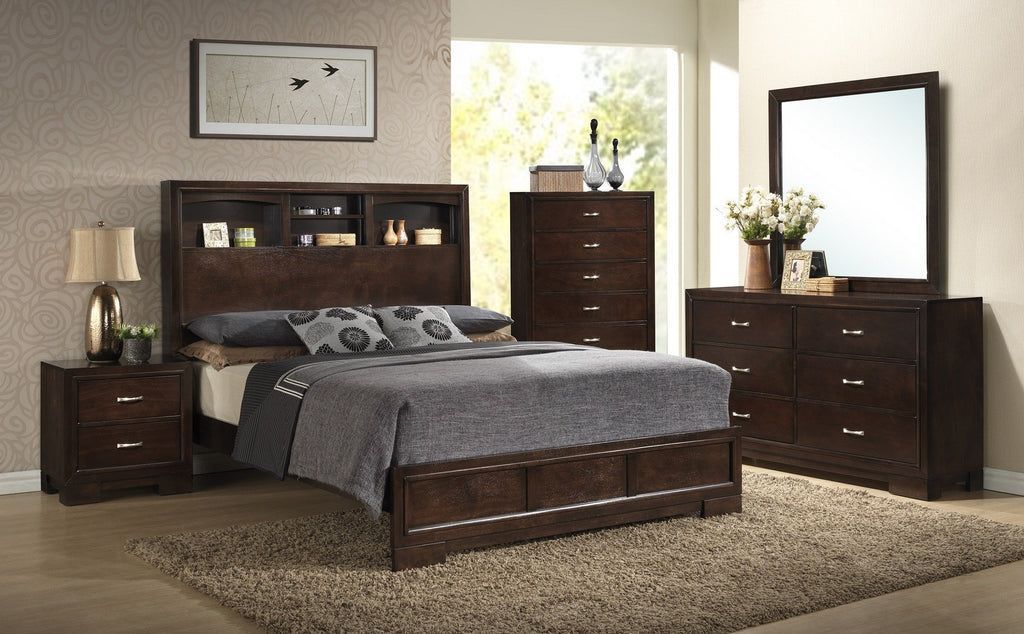 Dark Walnut Twin Bed