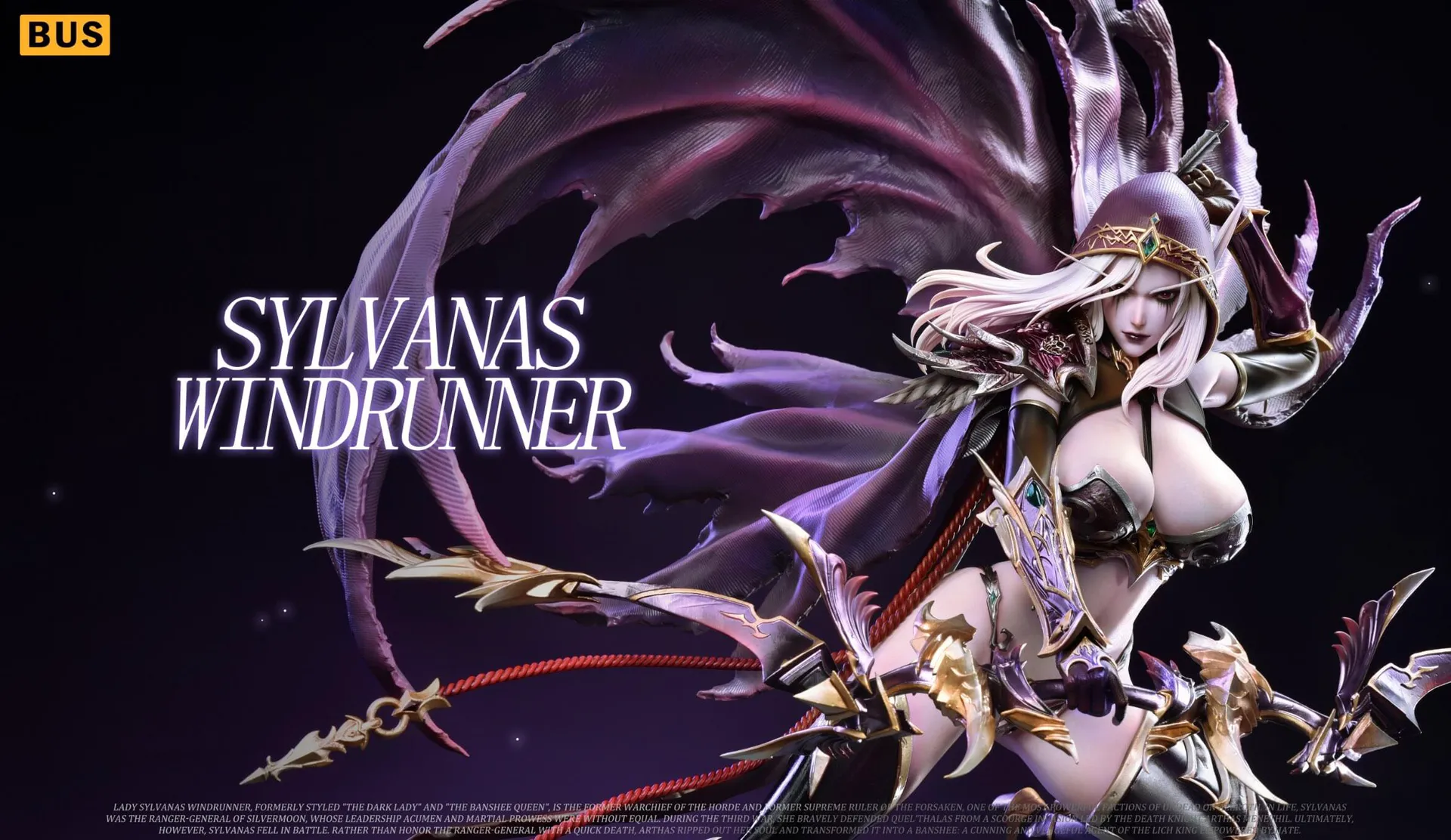 BUS Studio - 希瓦娜斯·風行者·暗夜女王·部落女王·魔獸幻想GK 1/4雕像