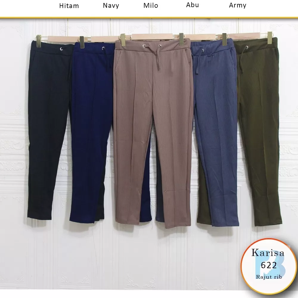 Celana Luna Pants Rib Garis Tulang Depan Saku Samping Karisa 622 Rajut Rib - bajubaru.id, Belanja Online di bajubaru.id saja 