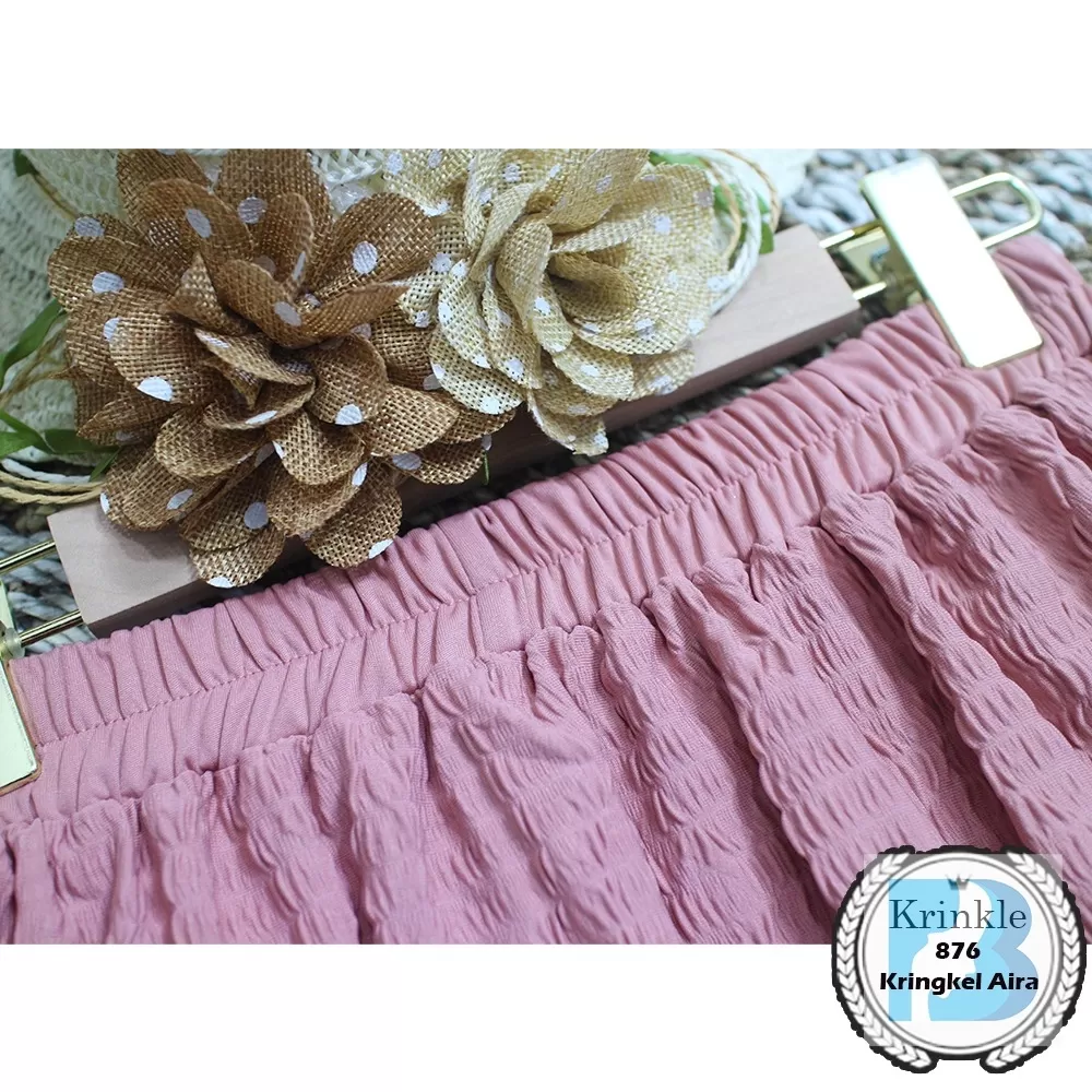 Rok Spand Kringkel Pinggang Karet Motif Kringkel Kerut Aira