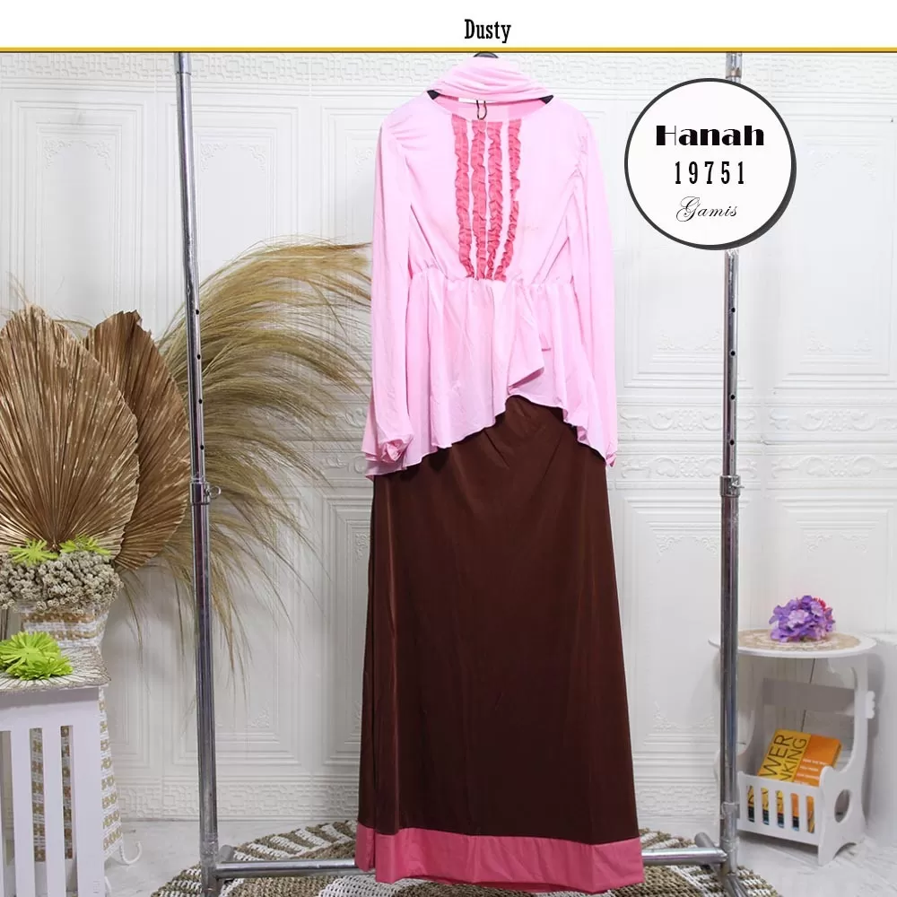 Setelan 3in1 Atasan Ruffles Asimetris Rok Furing Hanaha 21138 spandex korea - bajubaru.id, Belanja Online di bajubaru.id saja 