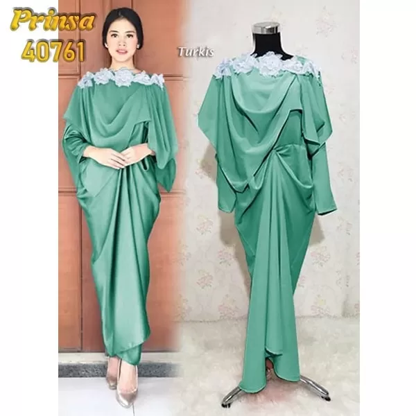 Kaftan Pesta Mewah Busui Steling Full Linen Prinsa 40766 Linen - bajubaru.id, Belanja Online di bajubaru.id saja 