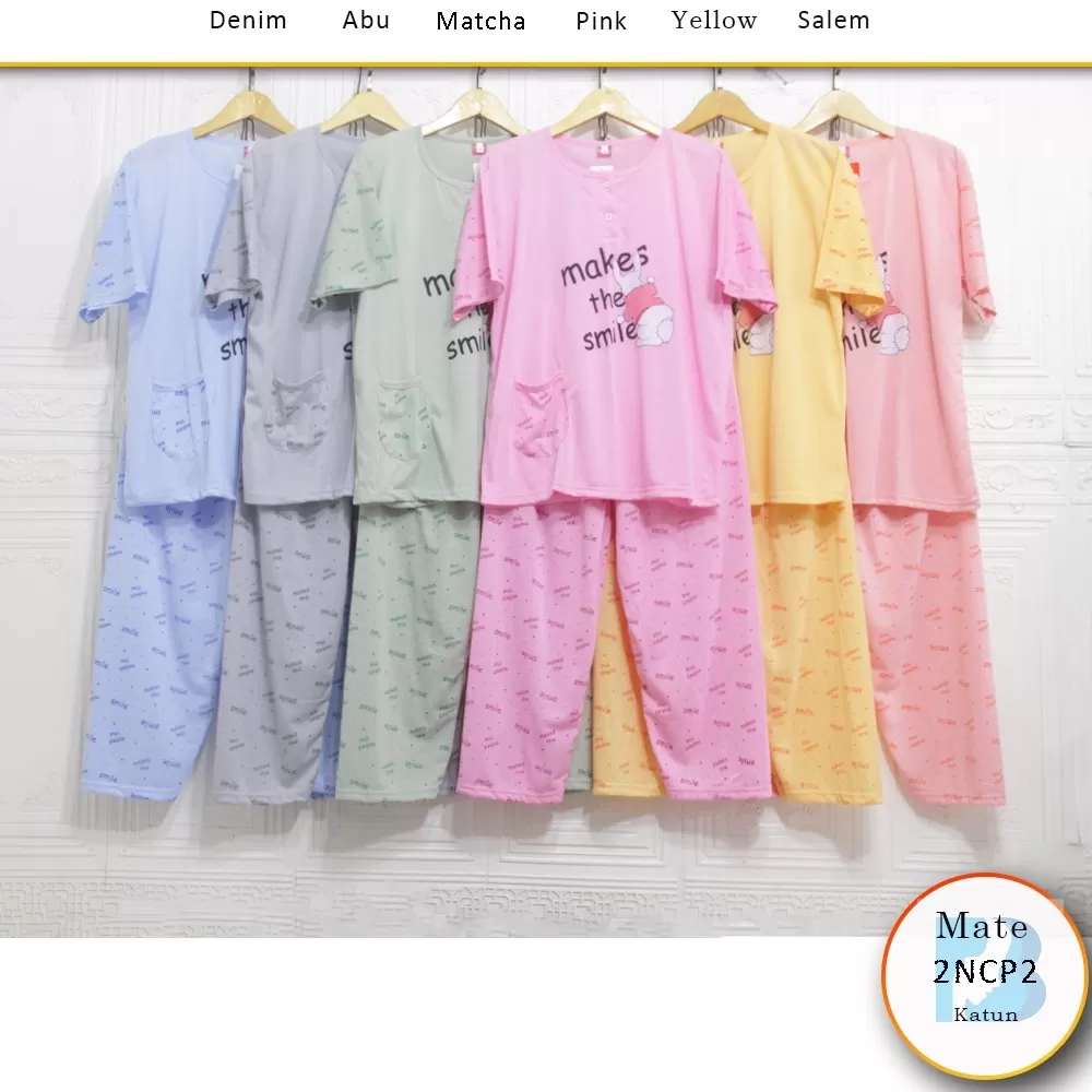 Baju Tidur CP Jumbo Motif Sablon Kancing Saku Depan Mate 2nCP2 katun - bajubaru.id, Belanja Online di bajubaru.id saja 