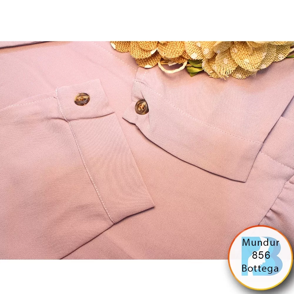 Blouse Busui Kancing Tutup Bottega Rimpel Depan Mundur