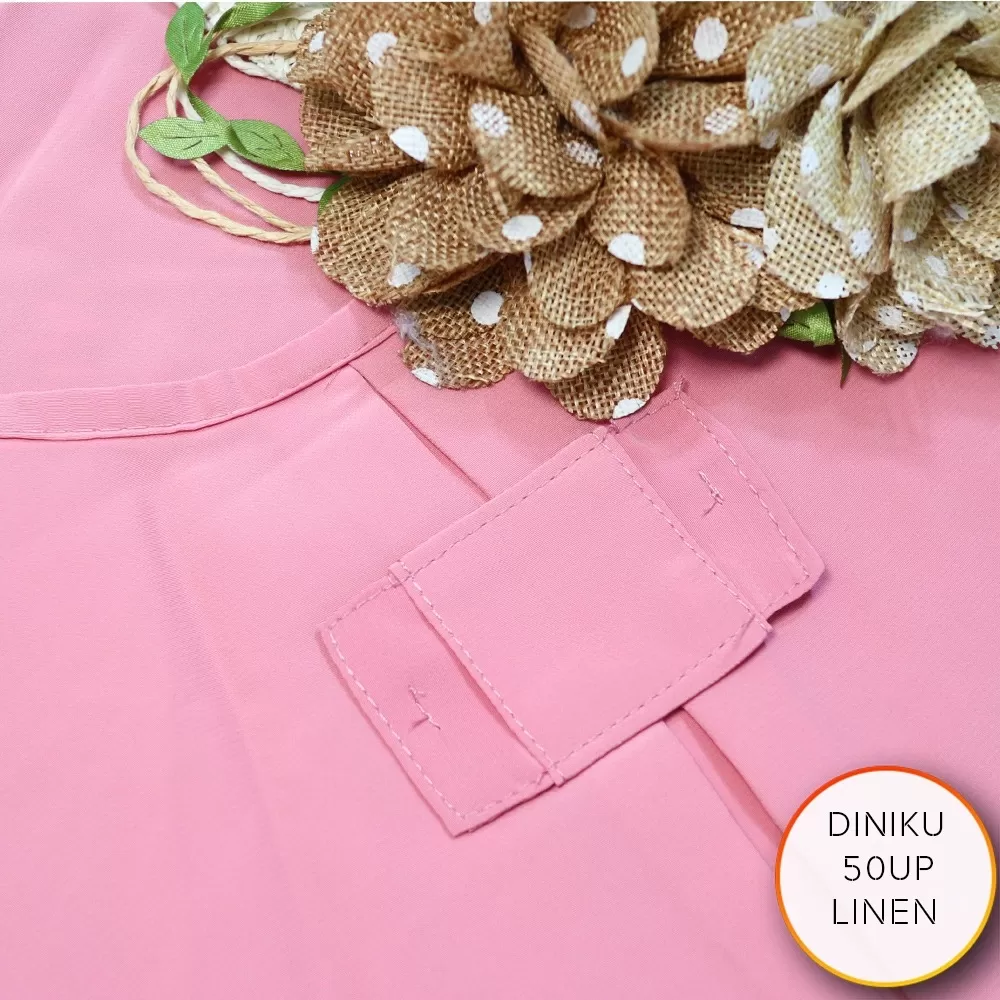 Tunik Wanita Linen Variasi Lipit Depan Diniku