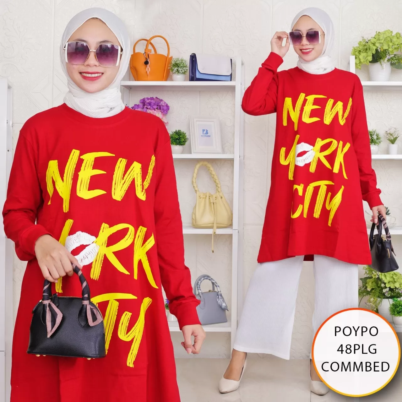 Tunik Kaos Viral Tangan panjang Cotton Combed 20s Premium Poypo 48PLG Commbed 20s - bajubaru.id, Belanja Online di bajubaru.id saja 