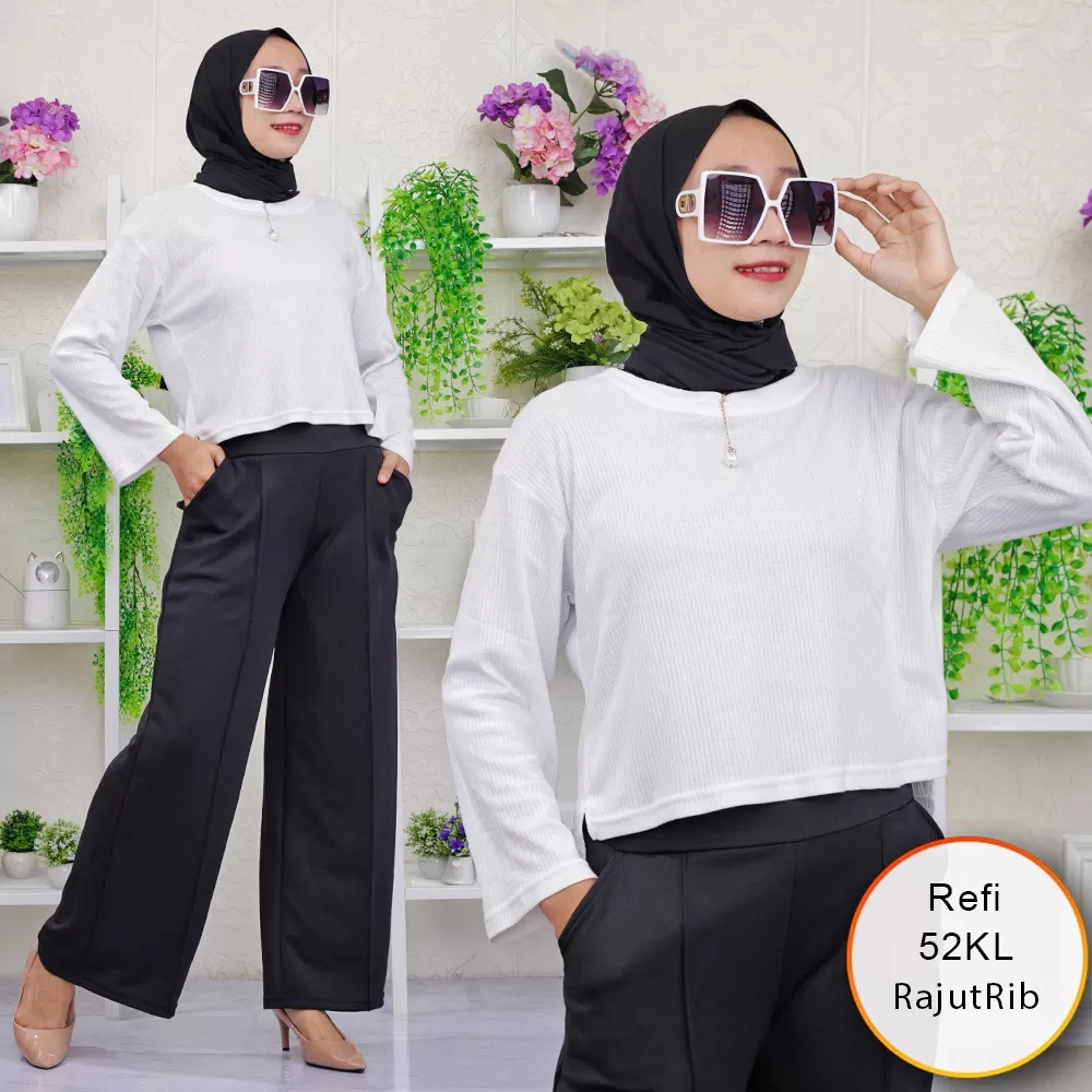 BlouseRemaja Crop Oversize Rajut Rib Polos Refi 8/1 52KL Rajut Rib - bajubaru.id, Belanja Online di bajubaru.id saja 