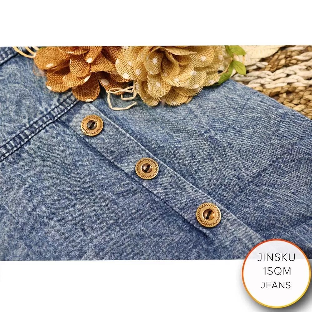 Kulot Jeans Jumbo Snow Wash Variasi Kancing Depan Pinggang Karet Jinsku