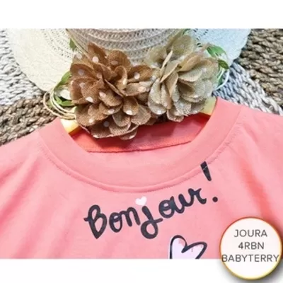 Sweater Crop Wanita Babyterry Motif Sablon Standar Joura