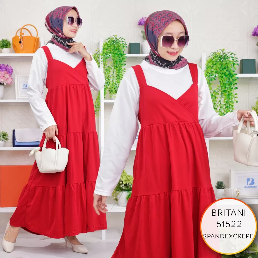 Setelan Remaja 2 in 1 Overal Babydoll Inner Britani