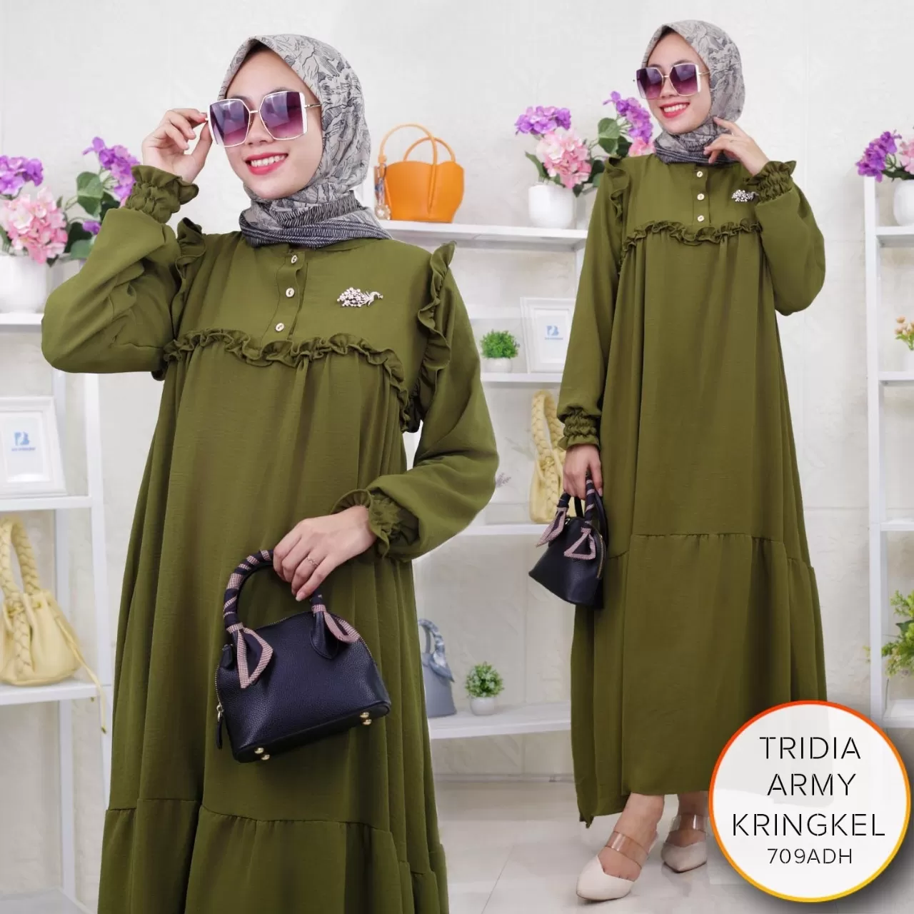 Gamis Busui Kringkel Airflow Jumbo Umpak Keliling Tridiaa 9/3