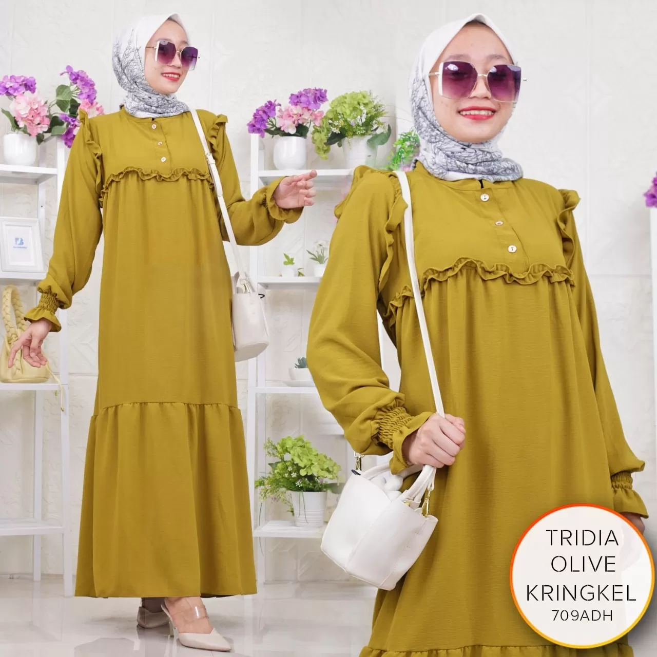 Gamis Busui Kringkel Airflow Jumbo Umpak Keliling Tridiaa 9/3