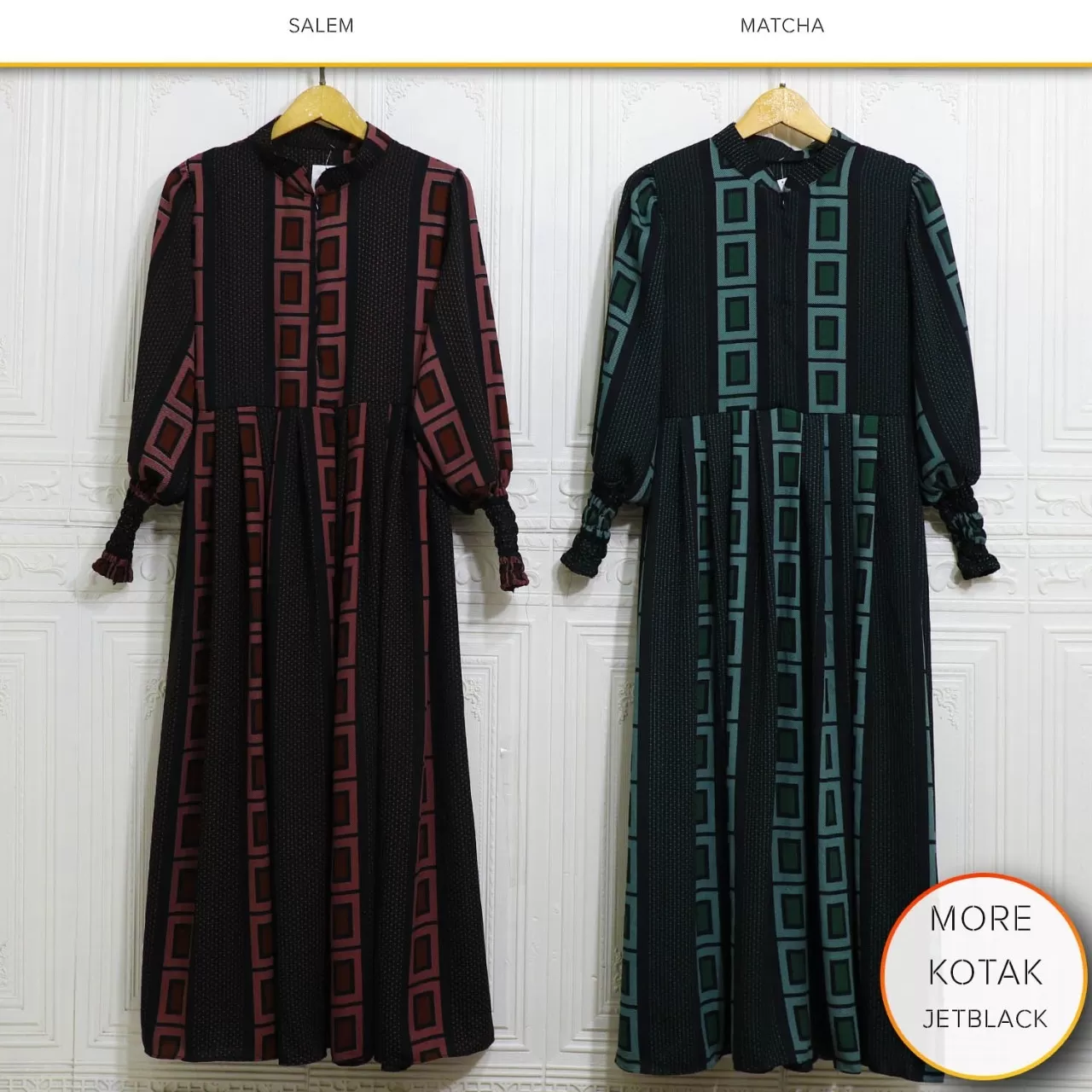 Gamis Mayung Bahan Jetblack TanganSmoke Karet More