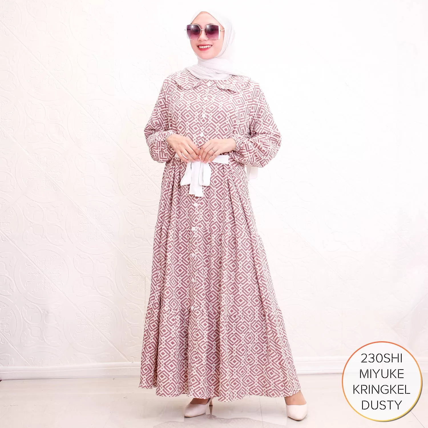 Gamis Kringkel Busui Kancing Tali Pinggang Miyuke 9 3