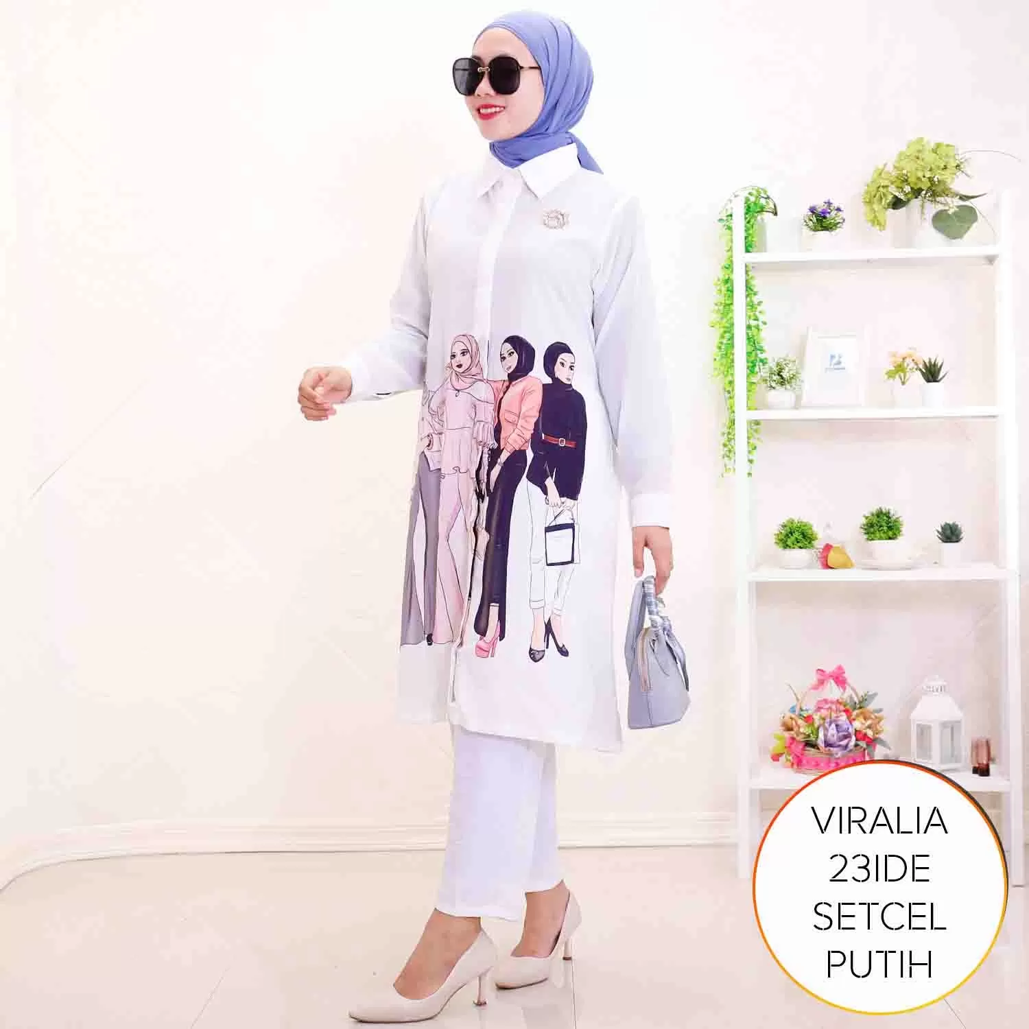 Long Tunik Viral RMC Motif Printing Kerah Full Kancing Tutup Viralia 14 2