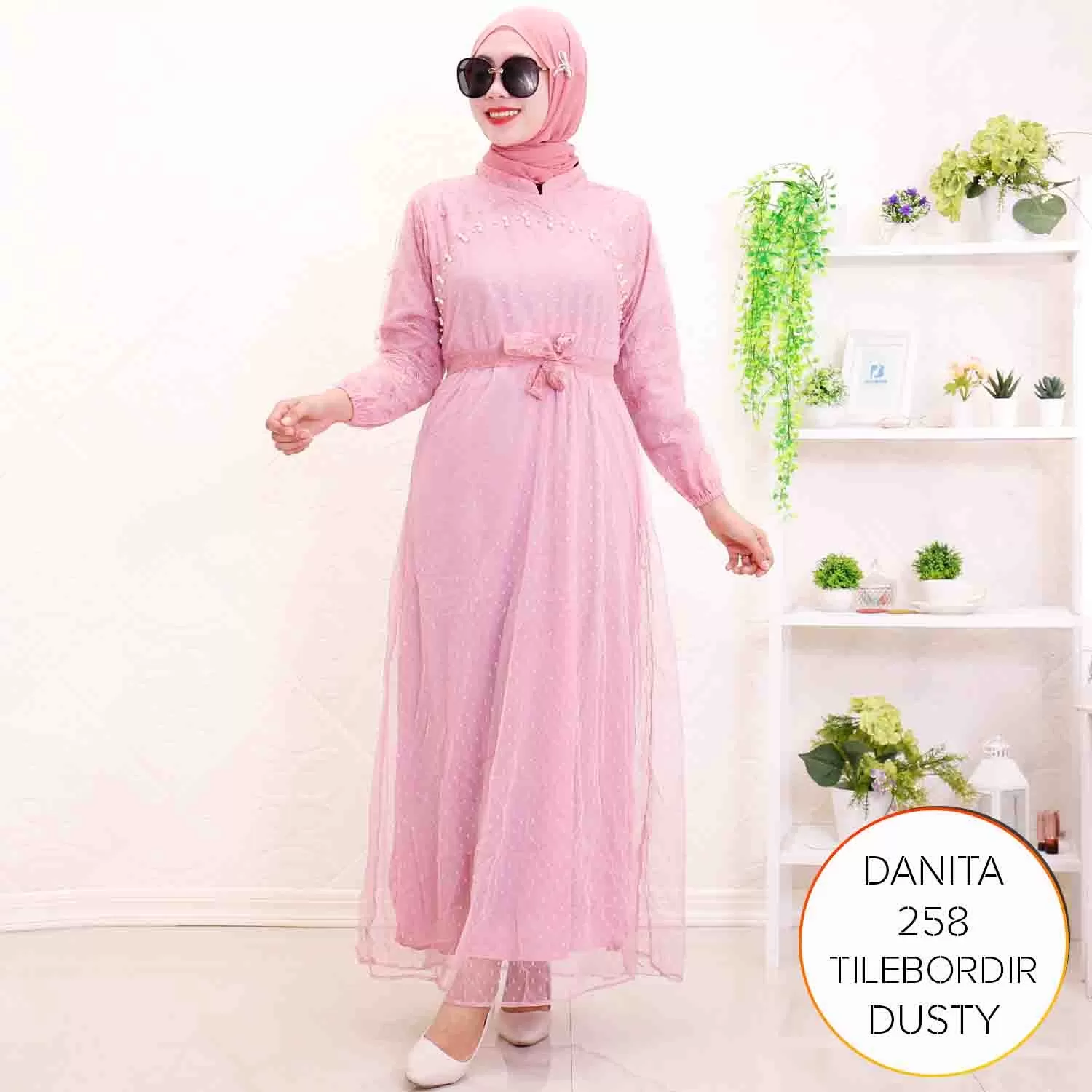 Gamis Pesta Tile Mutiara Wudhu Friendly Danita 19 1