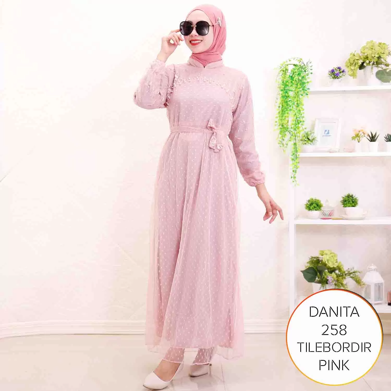 Gamis Pesta Tile Mutiara Wudhu Friendly Danita 19 1