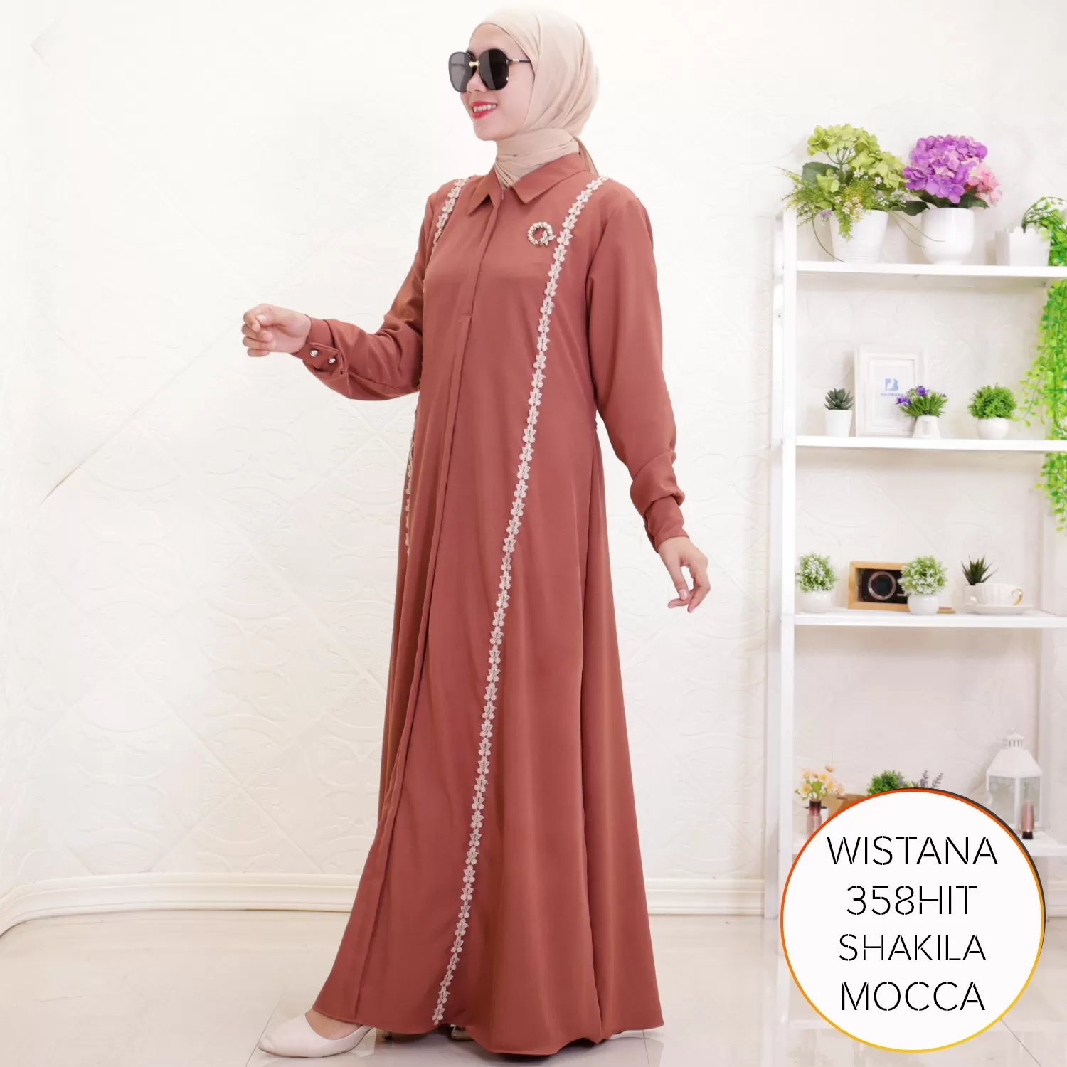 Gamis Busui Sleting Shakilla Variasi Renda Wistana C 3