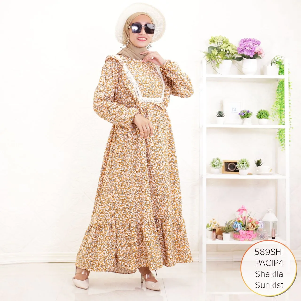 Gamis Busui Shakila Bunga Ruffle Dada Variasi Renda Pacipa Part 2