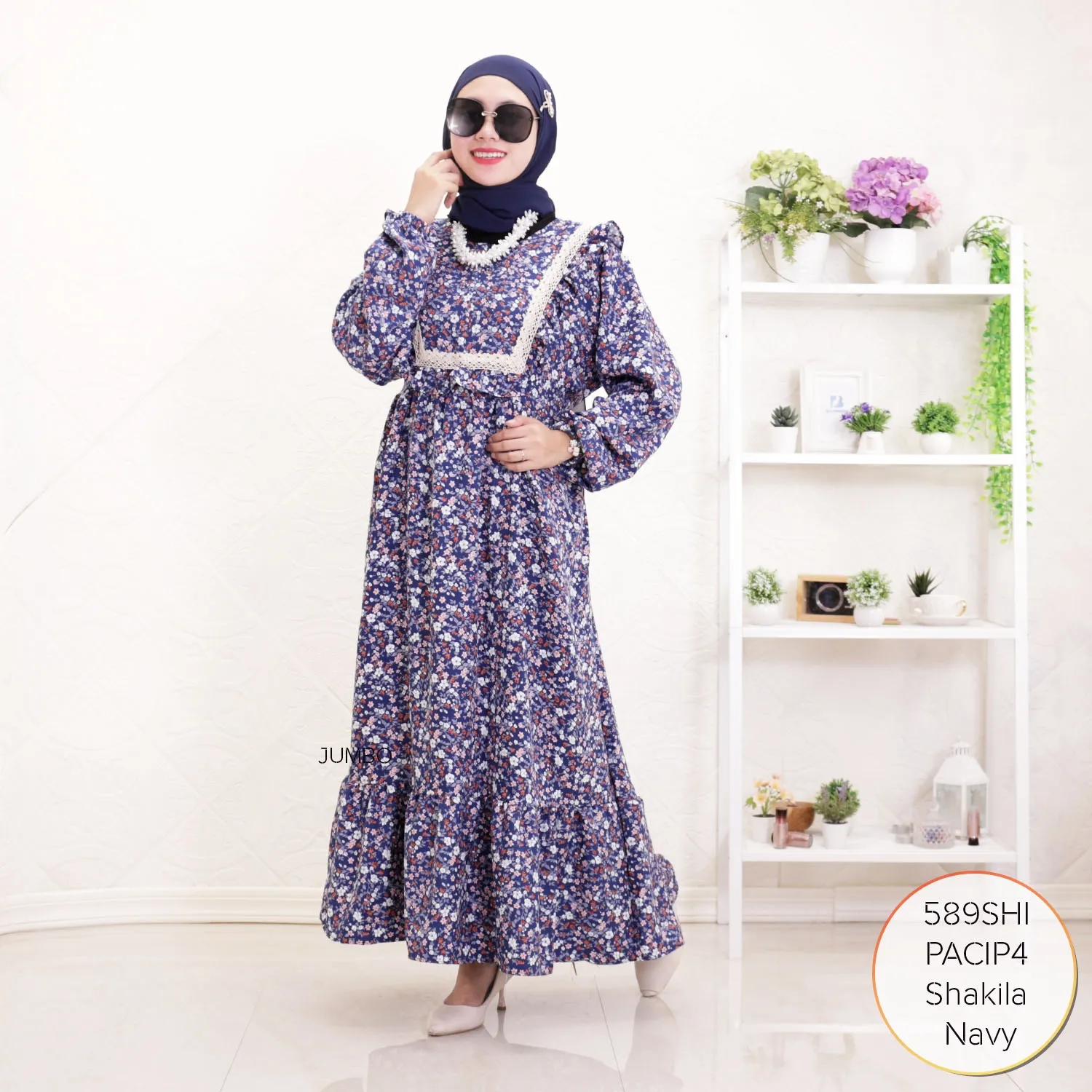 Gamis Busui Shakila Bunga Ruffle Dada Variasi Renda Pacipa Part 2