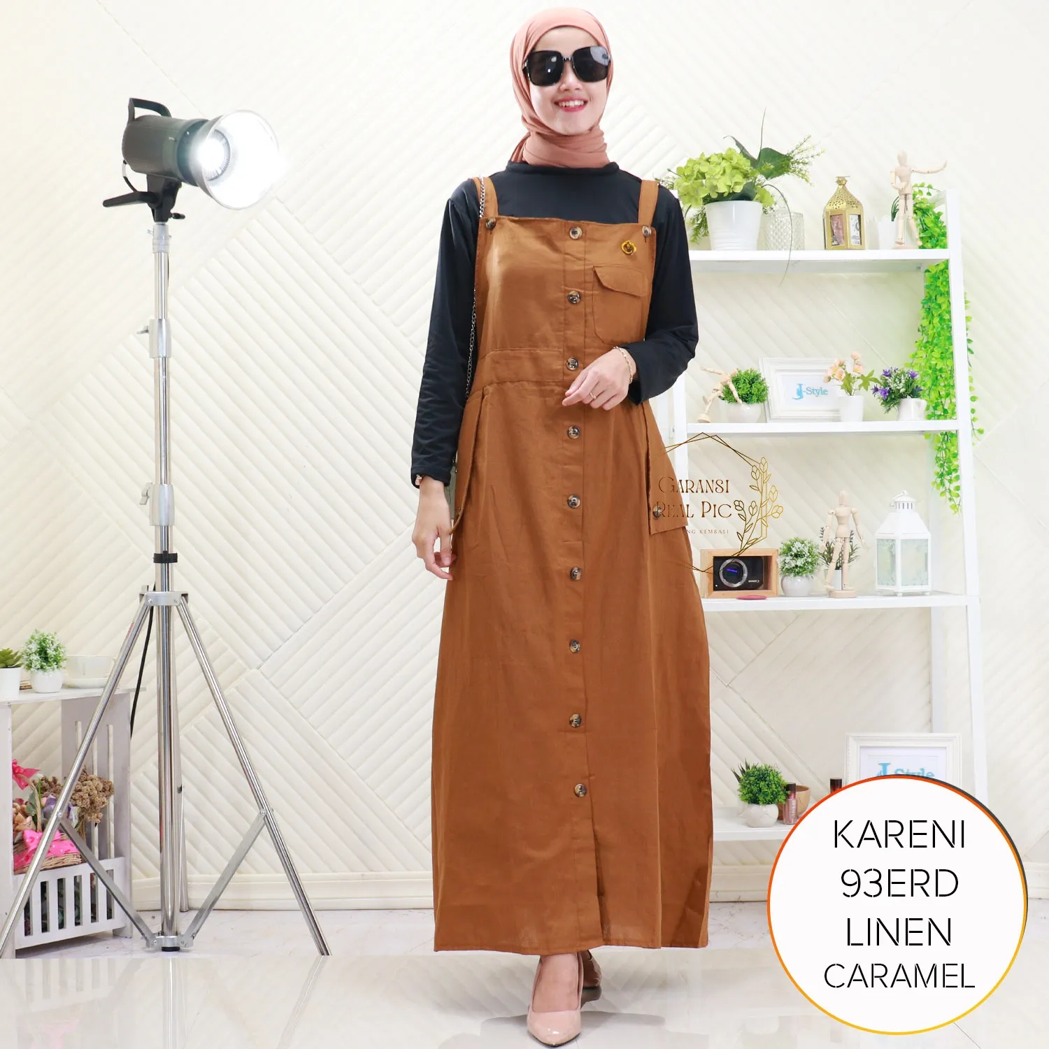 Overall 2in1 Linen Polos Korean Style Kareni