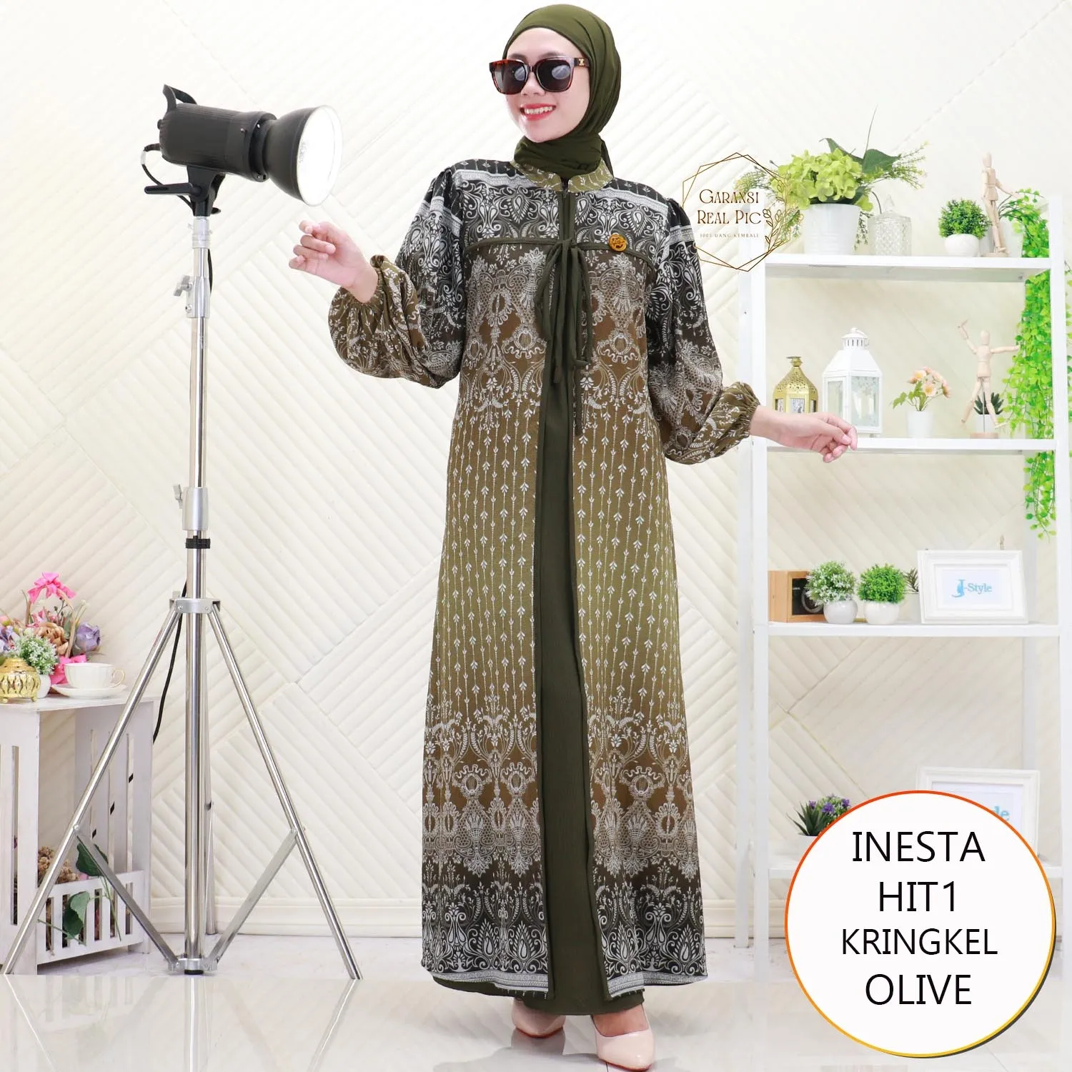 Inesta Gamis Cardi Nyatu Kringkel Airflow Motif Etnik Busui Friendly HIT1 Kringkel Airflow - bajubaru.id, Belanja Online di bajubaru.id saja 