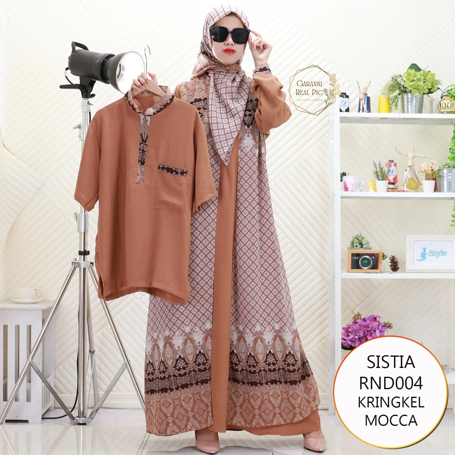 Sistia Sarimbit Couple Kringkel Mix Ceruty Motif Print Elegan