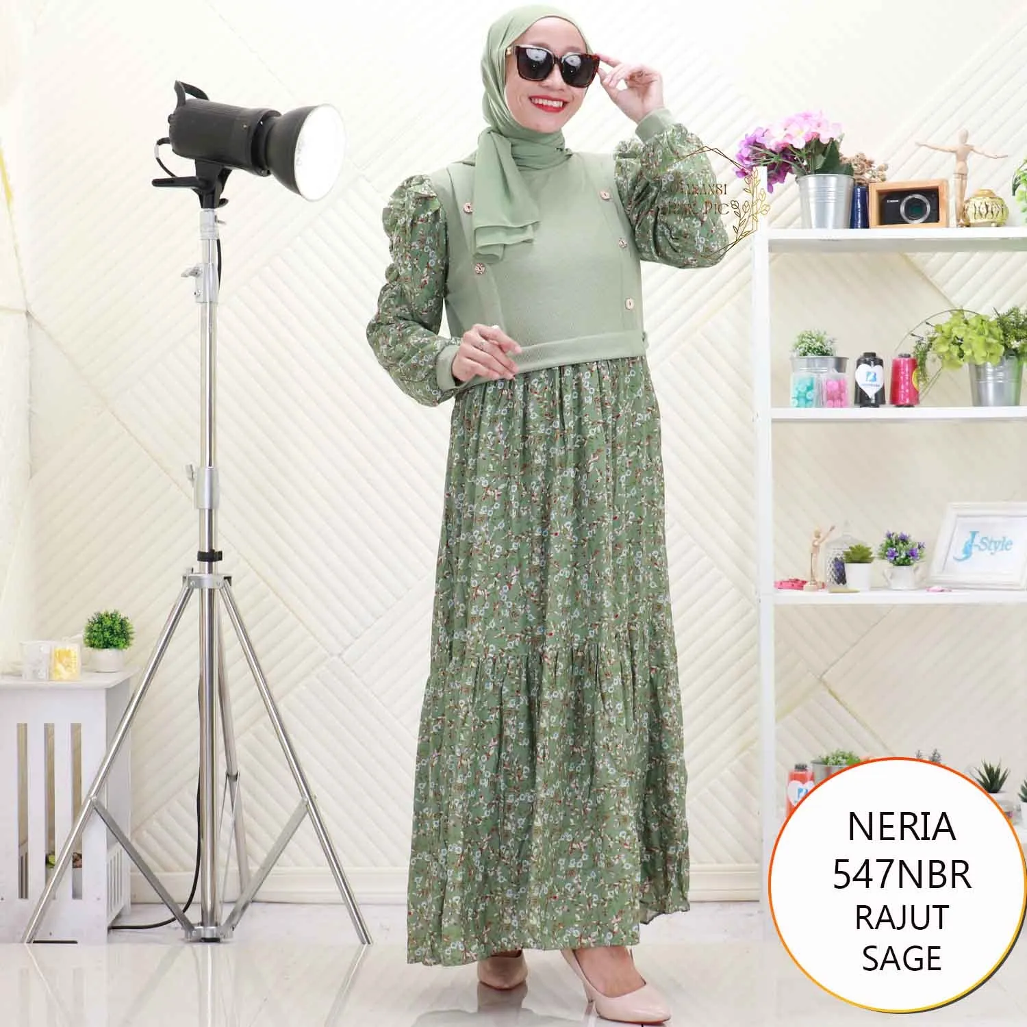 Neria Gamis Rajut Rompi Nyatu Variasi Kancing Mix Rayon Motif 547NBR Rajut - bajubaru.id, Belanja Online di bajubaru.id saja 