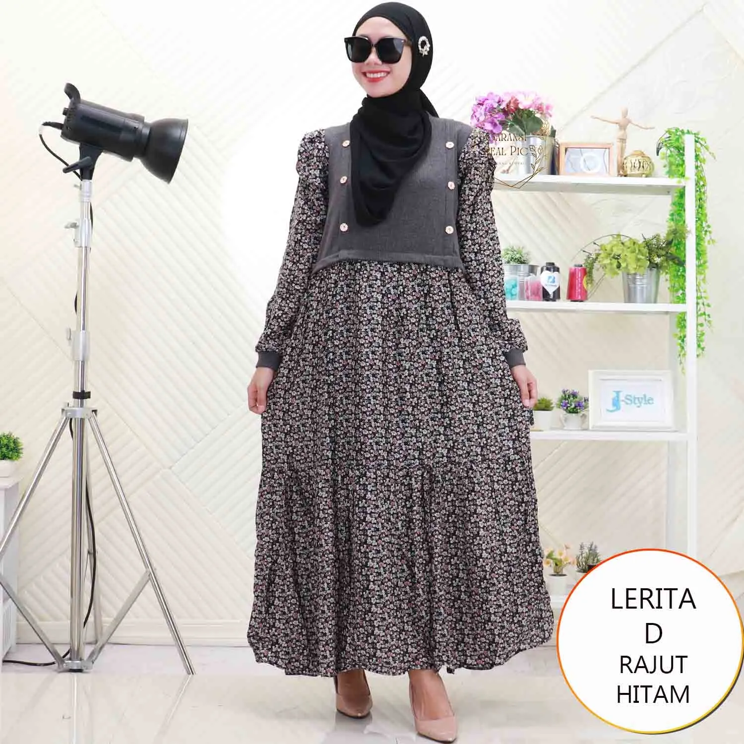 Lerita Gamis Rajut Rompi Nyatu Variasi Kancing Mix Rayon Motif 47NBR Rajut - bajubaru.id, Belanja Online di bajubaru.id saja 