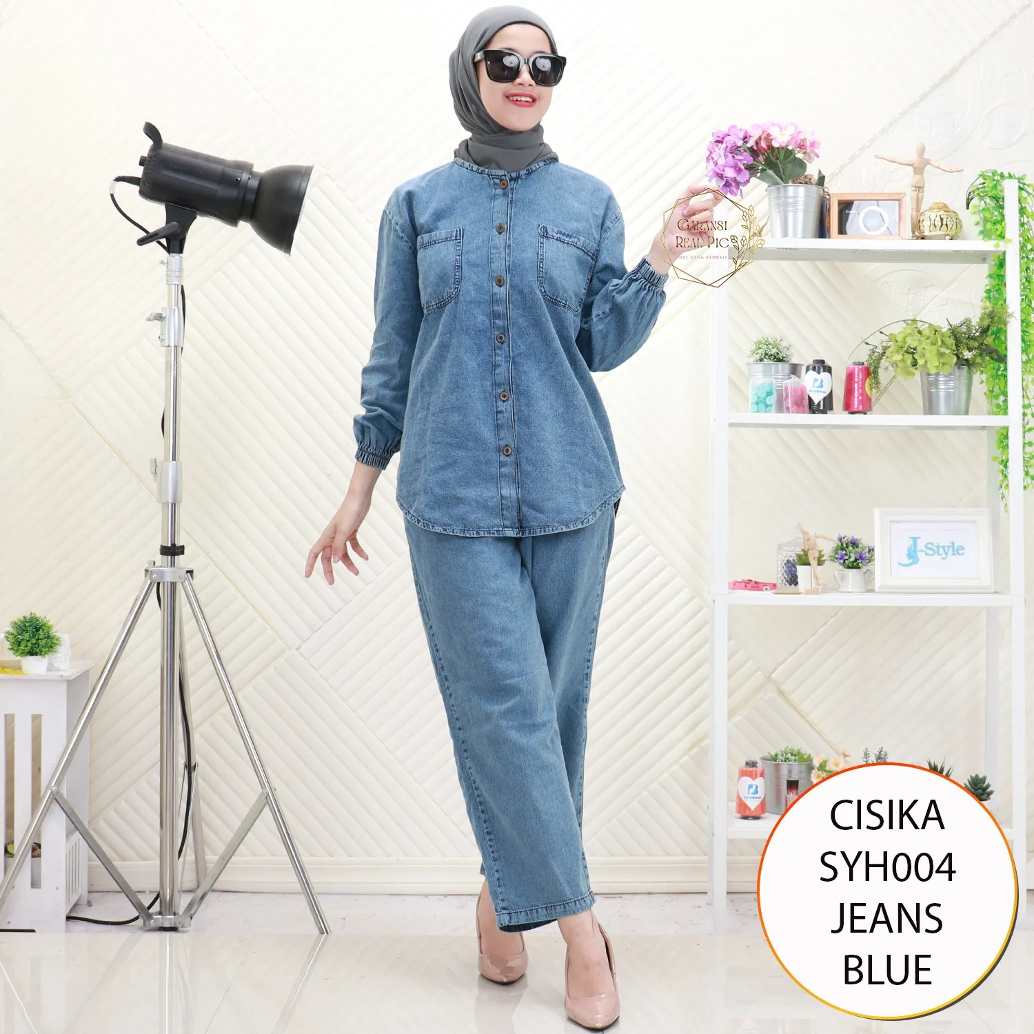 Cisika One Set Jeans Full Kancing Saku Depan SYH004 Jeans - bajubaru.id, Belanja Online di bajubaru.id saja 