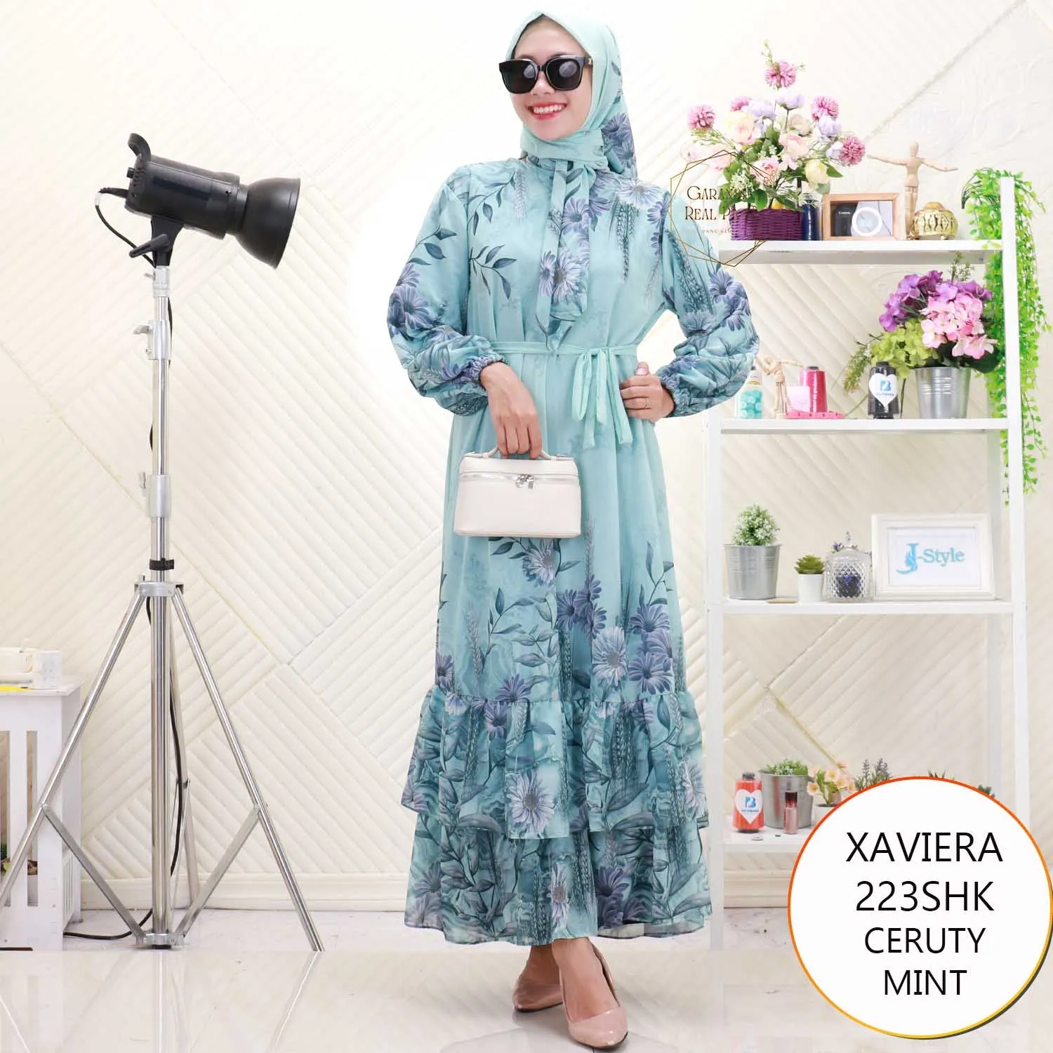 Xaviera Gamis Ceruty Motif Set Hijab Resleting Busui 223SHK ceruty - bajubaru.id, Belanja Online di bajubaru.id saja 