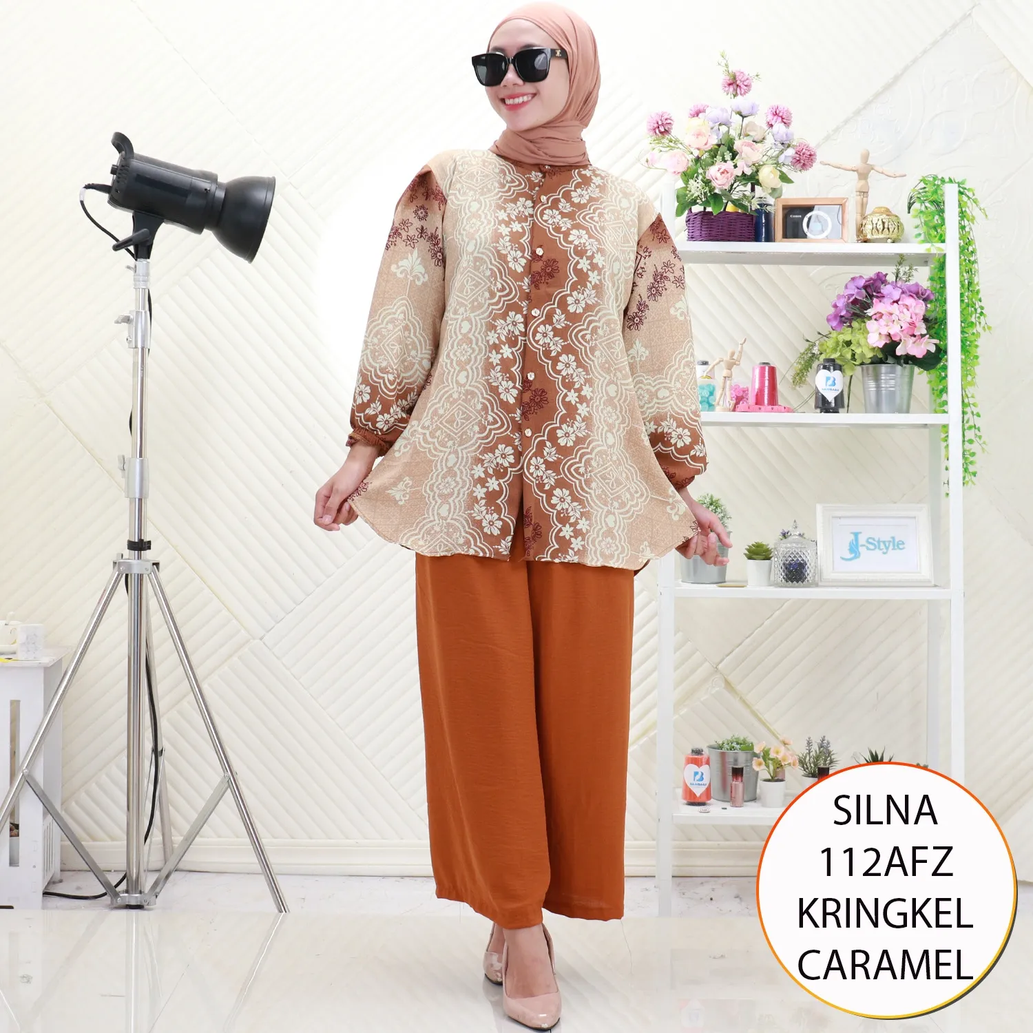 Silna Setelan Tunik 2in1 Kringkel Full Kancing Motif Printing Wudhu Friendly 112AFZ Kringkel Airflow - bajubaru.id, Belanja Online di bajubaru.id saja 